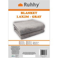Pătură 1,6x2m - gri Ruhhy 24494