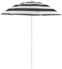 Parasol Dalia, 180 cm, 32/32 mm, z zawiasem, czarno-biały