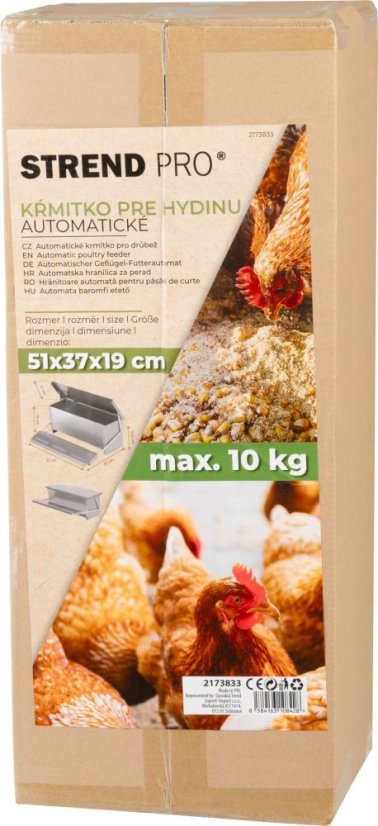 Strend Pro Geflügelfutterautomat, automatisch, fußbedient, max. 10 kg