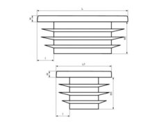 Belső fedőlap 60x20 mm, fekete (akce)