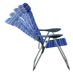 Gartenliegestuhl, blau/grau, AVELAR