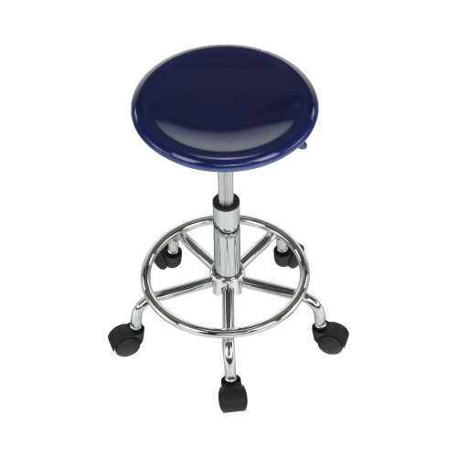 Stuhl, blau/chrom, MABEL 3 NEU