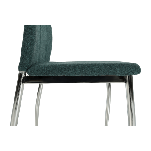 Krzesło do jadalni, jasnoniebieska tkanina/chrom, OLIVA NEW