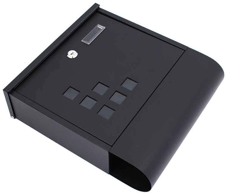 Briefkasten 31x9,5x34cm, quadratisch mit Fenster, XL-TOOLS