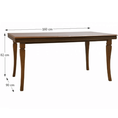 Składany stół do jadalni, król Samoa, 160-203x90x82 cm, KORA ST