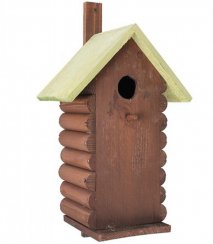 Drewniany domek dla ptaków 21x16x31/40 cm
