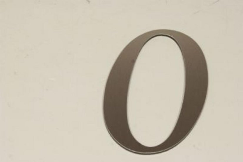 Zahlenhaus ALU 14 cm Nr. 0