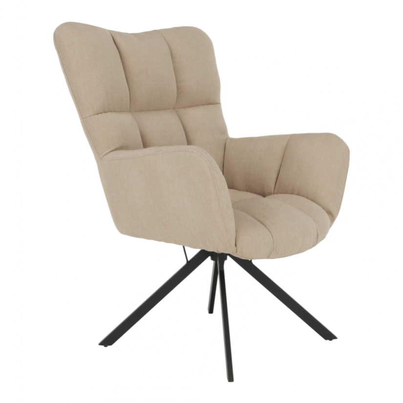 Designer-Drehstuhl, beige/schwarz, KOMODO