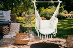 GREKO Schaukelstuhl, Garten, hängend, natur, beige, 150x120 cm