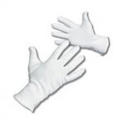 Białe bawełniane rękawiczki KITE no. 8