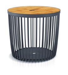 Clubo stol 450x410 mm, 2 u 1, univerzalna košara, poklopac od bambusa, 50 lit., antracit