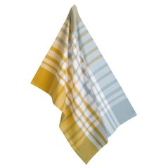 Svea konyharuha 70x50 cm, currysárga–kék kockás