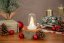 Dekorace MagicHome Vánoce, bílý stromek v kopuli, LED, teplá bílá, interiér, 5,5x9 cm