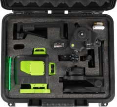 Laser Strend Pro Industrial 4 X 3D, zöld, tokban, tartozékokkal, távirányítóval