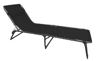 Kanapa VERACRUZ, czarna, regulowana, 190x58x28 cm