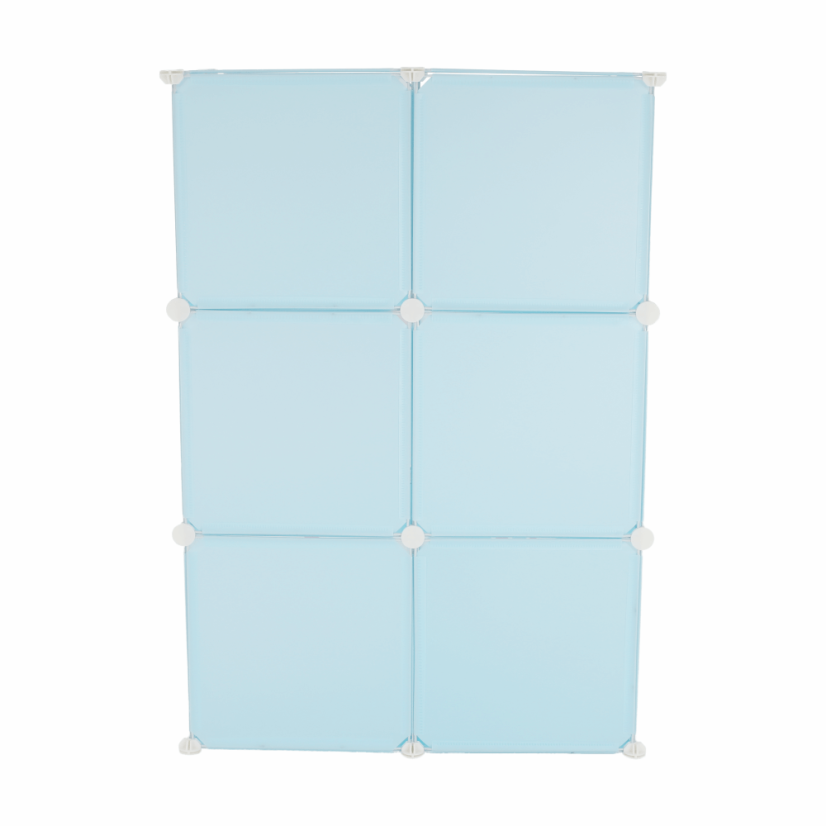 Modularer Kinderschrank, blau/Kindermuster, EDRIN