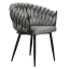 Krzesło do jadalni, ciemnoszary aksamit/czarny, BLER (akce)