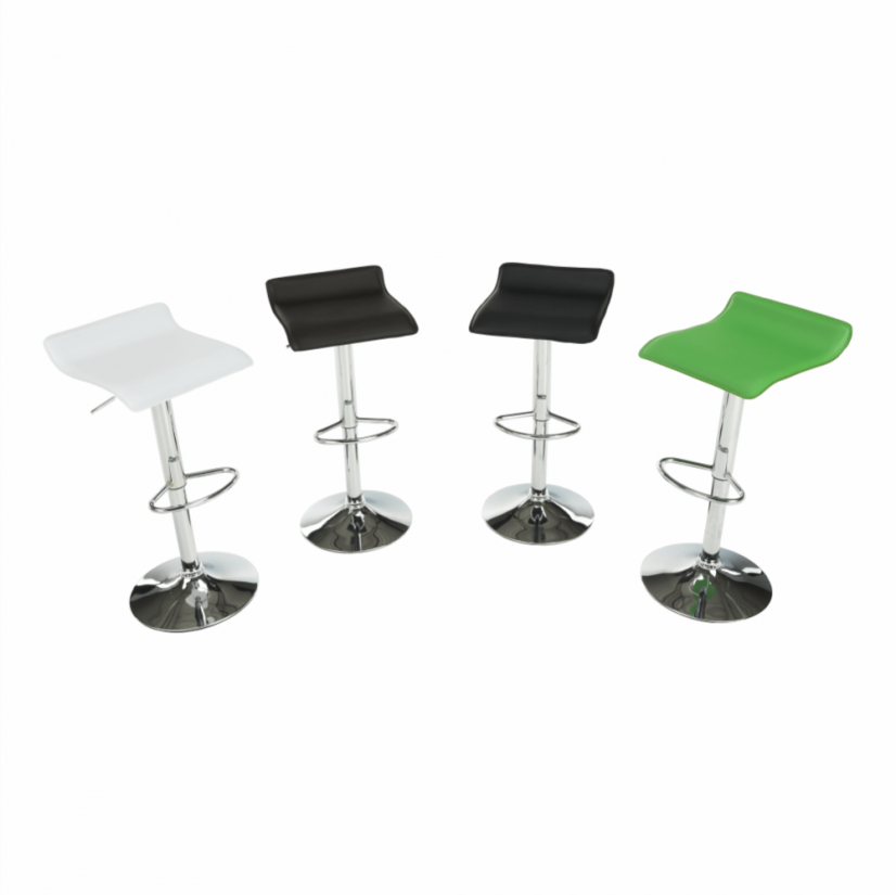 Barhocker, Kunstleder schwarz/chrom, LARIA NEU