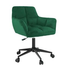 Pisarniški stol, tkanina emerald Velvet/črna, HAGRID NOVO