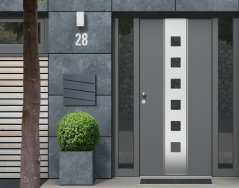 Postaláda horganyzott acélból, antracit színben