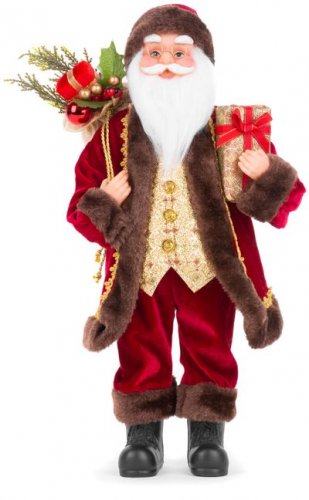 Dekorace MagicHome Vánoce, Santa s dárky, 122 cm