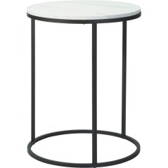 2 db összecsukható asztal szett, fehér/márvány, 40+50 cm