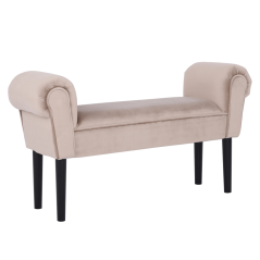 Bank, Samtstoff, beige/schwarz, BURDA
