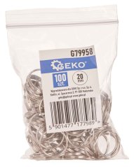 Obesek za ključe premera 20 mm, set 100 kosov, GEKO
