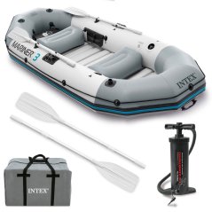 Barca gonflabila Mariner 3 pentru 3 persoane paddle pompa de pescuit titularii tija și titularul motorului INTEX 68373
