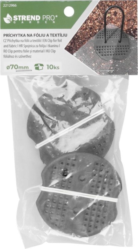 Strend Pro Clip, für Folie und Textil, Befestigung, Garten, 7cm, VE. 10 Stck.
