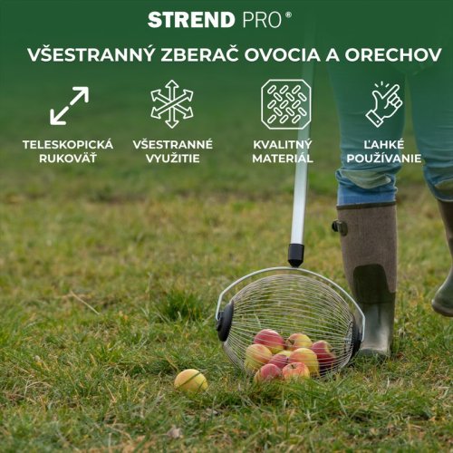 Zberač Strend Pro OD-50206, na orechy a ovocie s ALU teleskopickou násadou 80-120 cm