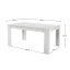 Blagovaonski stol, bijeli, 140x80 cm, TOMY NEW