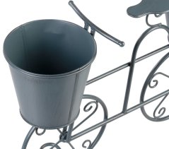 MagicHome Mecco dekoracja, Stojak na 2 doniczki, rower, 50x15x37 cm