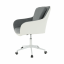Krzesło biurowe, biały/szary, IMELDA