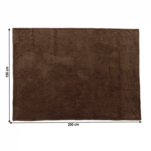 Obojstranná deka, svetlohnedá, 150x200, DEFANA TYP 1
