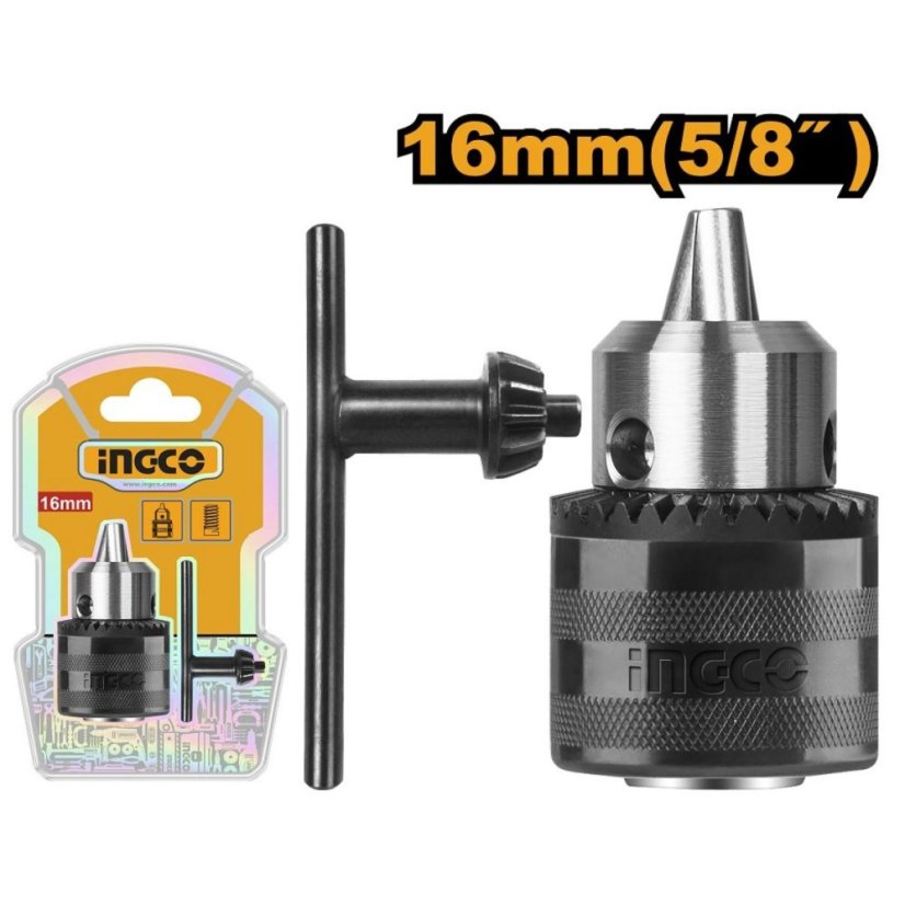 Skľučovadlo 3-16mm + kľúč, 1/2" INGCO