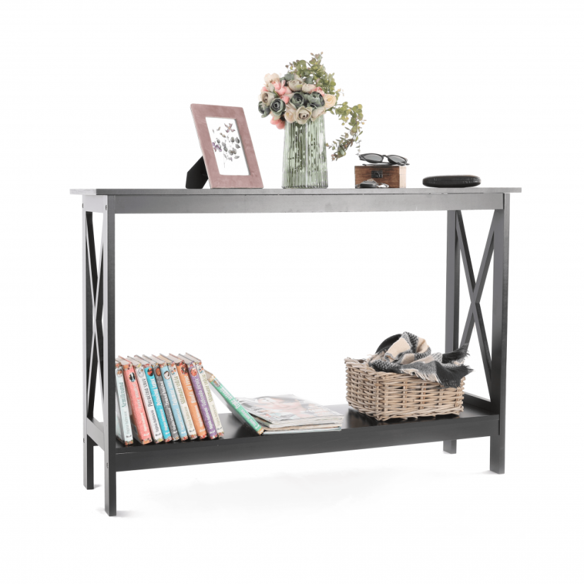 Konsolentisch, schwarz, APOLOS (akce)