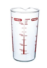 Pahar de măsurat 0,5L, 9x17cm, sticlă transparentă PYREX