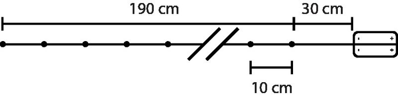 MagicHome Weihnachtskugelkette, 20 LED kaltweiß, mit Kugeln und Flocken, Silber, 2xAA, einfache Beleuchtung, Beleuchtung, L-1,9 m