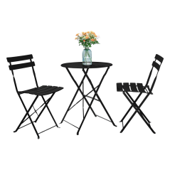 Gartenset 1+2, schwarz, Stahl, OBAX