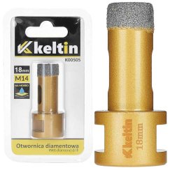 Gyémánt koronafúró, M14-es menet sarokcsiszolóhoz, 18 mm átmérő, GEKO