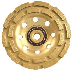Gyémánt csiszolókorong 125 mm-es, kétsoros, M14-es menettel, betonhoz, HEIDMAN (akce)