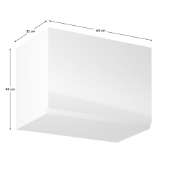 Oberschrank, Weiß/Weiß Extra Hochglanz, AURORA G60K