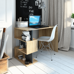 PC-Schreibtisch, Artisan-Eiche/Graphit, ABES
