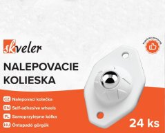 Kerék mozgó bútorokhoz öntapadós készlet 24db SKVELER