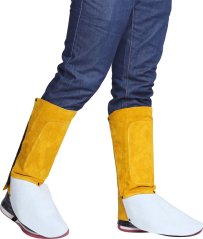 Strend Pro Industrial lábszárvédők, hegesztéshez, ujjak, bőr, 30 cm, pár 2 db