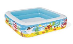 Bestway® 52192 Pool, Korallenriff, Kinder, aufblasbar, mit Überdachung, 1,47 x 1,47 x 1,22 m