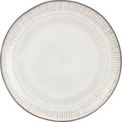 Sada plytkých tanierov 6 kusov 27 cm sivá kamenina