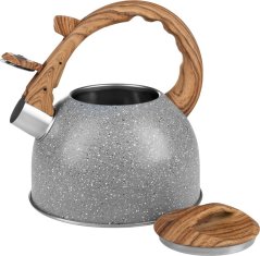 Czajniczek MagicHome, gwiżdżący, szary, 2500 ml