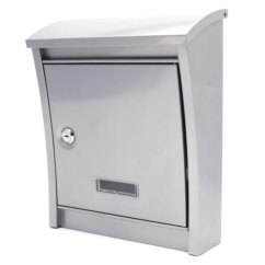 Briefkasten DALMATIA silber 25x32x8-12cm, XL-TOOLS